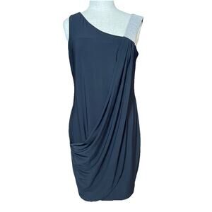 DJ JAZ Women’s Size 14 Evening Cocktail Dress Black Polyester Embellished